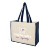 Varai Canvas und Jute Einkaufstasche navy