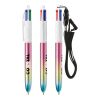 BIC® 4 Colours® Gradient + lanyard pink-gelb-türkis