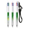 BIC® 4 Colours® Bicolor + lanyard grün/ silber