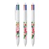 BIC® 4 Colours Kugelschreiber BritePix Digital weiß | 1-farbiger Siebdruck | Upper Part-gegenüber vom Clip | 22.00 mm x 10.00 mm
