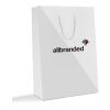 Papiertragetasche 30 x 40 cm Hochformat  4C Offsetdruck | glänzend | 01 - weiß