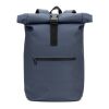 PORTLAND. Roll-Top-Rucksack aus PU mit Laptopfach, 16“ Blau