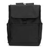 AZORES BAG. Laptop-Rucksack (16") aus PU, mit Klappe, die alle Fächer abdeckt schwarz