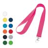 LARIAT. Lanyard aus Polyester mit 20mm Breite Rosa | ohne Werbeanbringung