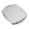 SHIMMER. Doppelter Taschenspiegel aus Metall Silber