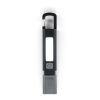 WIGGINS. ABS-Taschenlampe mit einer 2-W-LED-Leuchte (53 Lumen) an der Vorderseite und einer COB-Leuchte (53 Lumen) an der Oberseite schwarz