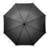 MATEO. Großer (30") Pongee-Regenschirm schwarz