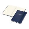 Notizbuch Visco-Book Buchleinen-Hardcover farbig A5 Dunkelblau | DIN A5 | ohne Werbeanbringung | Silberprägung inkl. | Cremefarben/Punktraster