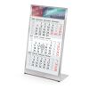 Tischkalender Desktop 3 Steel Edelstahl-Aufsteller gebürstet Hellgrau | 105 × 230 mm | ohne Werbeanbringung | 1 Jahr