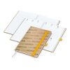 Wochenkalender vorne + Notizen hinten Match-Hybrid Papier-Hardcover Gelb | ohne Werbeanbringung | Naturpapier braun