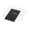 Wochenkalender Prestige-Flexx A5 Naturkarton-Softcover schwarz Schwarz | DIN A5 | ohne Werbeanbringung | Goldprägung inkl.