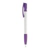 Kugelschreiber Nash Hardcolour mit Gummigriff Weiss-Transparent Violett | 1-farbiger Siebdruck | 90° vom Clip | 33 mm x 25 mm | Nicht verfügbar