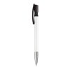 Kugelschreiber Nash Hardcolour mit Metallspitze Weiss-Schwarz | 1-farbiger Tampondruck | 270° vom Clip | 42 mm x 8 mm | Nicht verfügbar