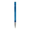 Kugelschreiber Nash Transparent mit Metallspitze Blau Weiss-Blau Weiss | 1-farbiger Tampondruck | Clip | 30 mm x 5 mm | Nicht verfügbar