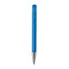 Kugelschreiber Atlas Transparent mit Metallspitze Blau Weiss-Blau Weiss