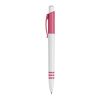Kugelschreiber Tropic hardcolour Weiss-Rosa | 1-farbiger Siebdruck | 270° vom Clip | 40 mm x 25 mm | Nicht verfügbar