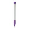 Kugelschreiber Apollo Hardcolour Weiss-Transparent Violett | 1-farbiger Siebdruck | 90° vom Clip | 40 mm x 25 mm | Nicht verfügbar