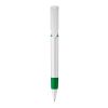Kugelschreiber S40 Grip hardcolour Weiss-Grün | 1-farbiger Tampondruck | in Verlängerung vom Clip | 40 mm x 8 mm | Nicht verfügbar
