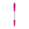 Kugelschreiber Cosmo Grip HC Weiss-Rosa | 1-farbiger Siebdruck | 90° vom Clip | 33 mm x 25 mm | Nicht verfügbar