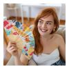 Fächer aus Holz mit R-PET Weiß/transparent | ohne Werbeanbringung | Nicht verfügbar | Nicht verfügbar