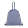 Tasche/Beutel mit Kordelzug aus recycelter Baumwolle 38x42cm Blau Weiss | ohne Werbeanbringung | Nicht verfügbar | Nicht verfügbar | Nicht verfügbar