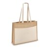 Jute Tragetasche OEKO-TEX® 45 x 12 x 35cm 320g/m² Ecru | 1-farbiger Siebdruck | Seite 1 | 350 mm x 170 mm