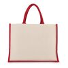 Jute-Baumwolle Tragetasche OEKO-TEX® 42,5 x 19 x 32cm 320g/m² Rot | ohne Werbeanbringung | Nicht verfügbar | Nicht verfügbar