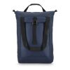 rPET 600D Navi Laptop-Rucksack 36 x 40 x 10 cm blau/schwarz | Digital Transferdruck | Vorderseite | 180 mm x 190 mm