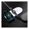 3-in-1 15W Drahtloses Ladegerät für Handys, Apple Watch und AirPods. Weiss