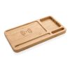 Bambus Desk Organizer mit 10 Wireless Charger braun | ohne Werbeanbringung | Nicht verfügbar | Nicht verfügbar