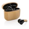 TWS-Kopfhörer aus RCS recyceltem Kunststoff und Bambus braun | ohne Werbeanbringung | Nicht verfügbar | Nicht verfügbar