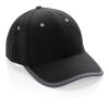 Impact AWARE™ 280gr Brushed rCotton 6 Panel Kontrast-Cap schwarz | ohne Werbeanbringung | Nicht verfügbar | Nicht verfügbar | Nicht verfügbar