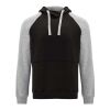 Badet zweifarbiger Kapuzenpullover Unisex Standard | schwarz-heather grau | XS | ohne Werbeanbringung | Nicht verfügbar | Nicht verfügbar | Nicht verfügbar