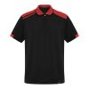 Samurai Kurzärmeliges Poloshirt mit antibakterieller Wirkung, 160 g/m2, unisex  Standard | schwarz-rot | XL | ohne Werbeanbringung | Nicht verfügbar | Nicht verfügbar | Nicht verfügbar
