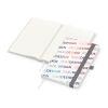 Notizbuch Match-Book RECYCLING Hardcover individuell bedruckt Silber | DIN A5 | ohne Werbeanbringung | recyceltes Naturpapier | Winkelkaro