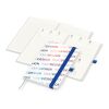 Wochenkalender vorne + Notizen hinten Match-Hybrid RECYCLING Papier-Hardcover A5 Mittelblau | DIN A5 | ohne Werbeanbringung | recyceltes Papier matt