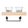 Teelichthalter-Set holzfarben