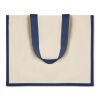 Jute/Canvas Shopper blau