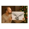 Classic Wand-/Tisch-Adventskalender mit Motivauswahl Rentier & Mistelzweig | Digitaldruck