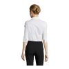 Effect Damen-Stretchbluse weiß | 3XL