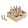 Mini-Sudoku-Set aus Kiefernholz Kenza Braun | ohne Werbeanbringung