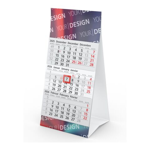 Tischkalender Mini 3 Bestseller Hellgrau-rot | ohne Werbeanbringung | ohne Werbeanbringung | ohne Werbeanbringung