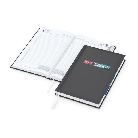 Buchkalender Manager Register Bestseller inkl. Siebdruck-Digital Anthrazit | ohne Werbeanbringung