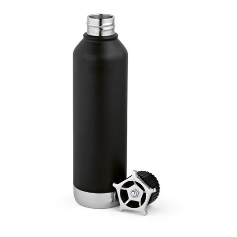 POD Spiglo Trinkflasche recy. Edelstahl 780 ml schwarz-silber | ohne Werbeanbringung