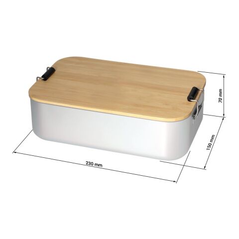 Vorratsdose &quot;Bamboo&quot;, groß silber | ohne Werbeanbringung | Nicht verfügbar | Nicht verfügbar