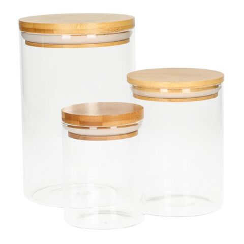 Glasbehälter "Bamboo", 0,65 l transparent | ohne Werbeanbringung | Nicht verfügbar | Nicht verfügbar