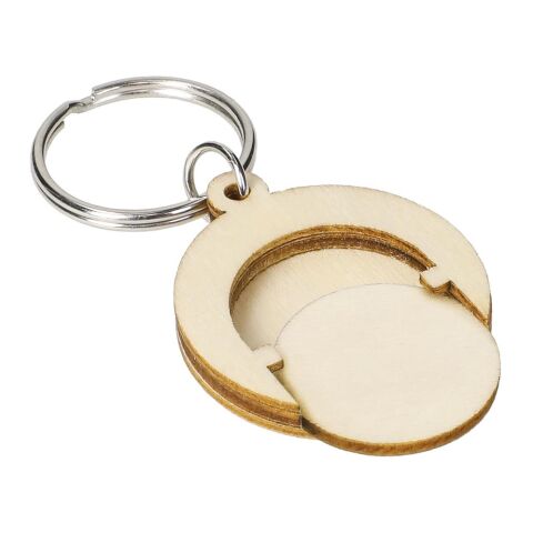 Holzchip-Schlüsselanhänger &quot;Round&quot; natur | ohne Werbeanbringung | Nicht verfügbar | Nicht verfügbar