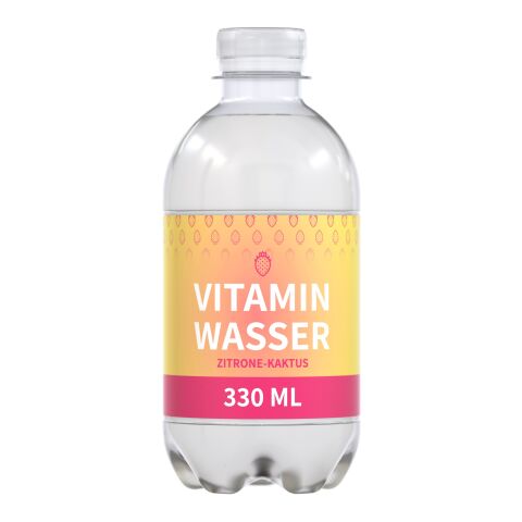 330 ml Vitaminwasser &quot;Zitrone-Kaktus&quot; - Eco Label ohne Werbeanbringung