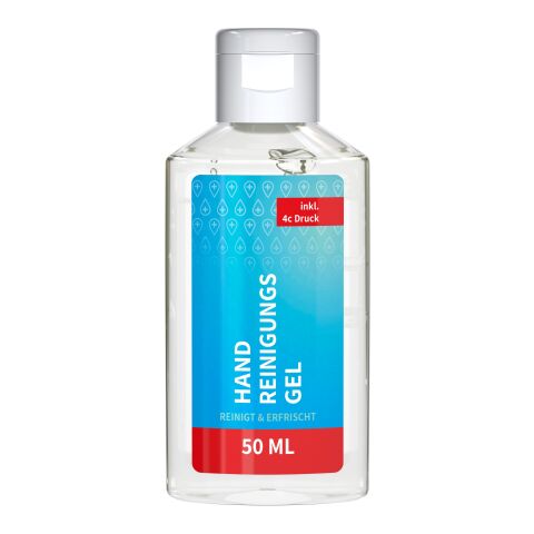 50 ml Flasche - Handreinigungsgel (alk.) - Body Label Transparent | ohne Werbeanbringung