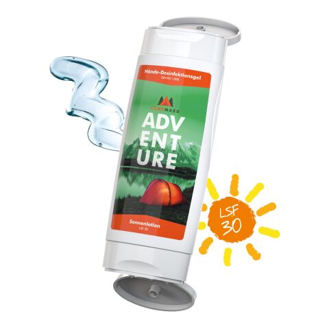 DuoPack Sonnenmilch LSF 30 + Hände-Desinfektionsgel (DIN EN1500) (2 x 50 ml) ohne Werbeanbringung